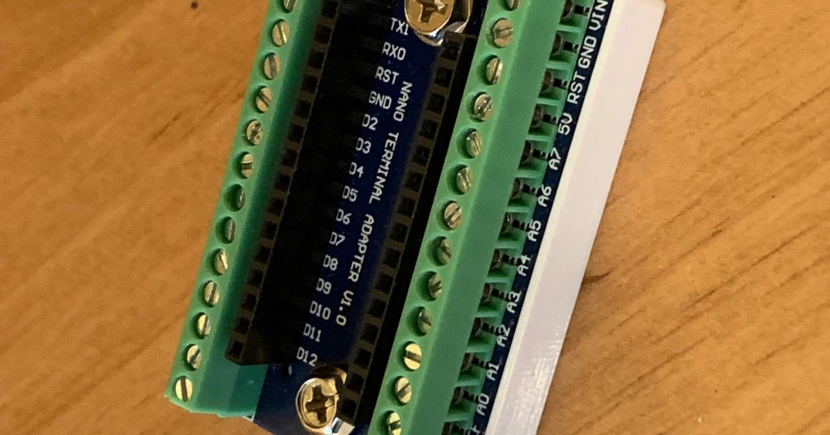 Arduino Nano - Screw Terminal Stand by zcizek | Download free STL model ...