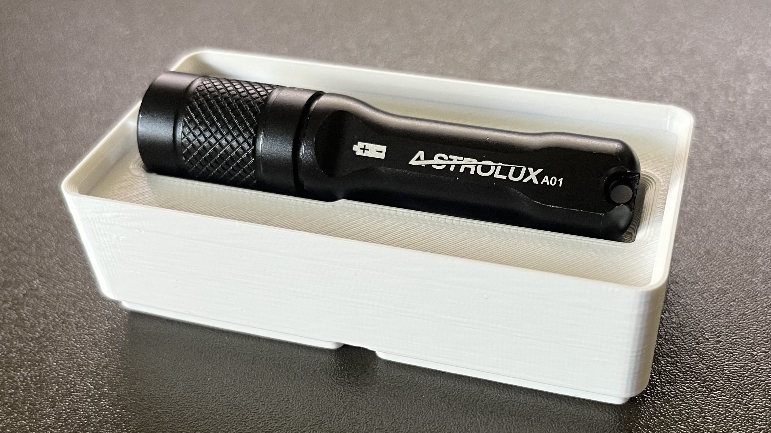 Gridfinity Holder for Astrolux A01 Torch / Flashlight