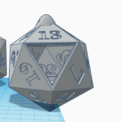 D20 Christmas Ornament Hollow Print In Place Fillable — miniatura 5