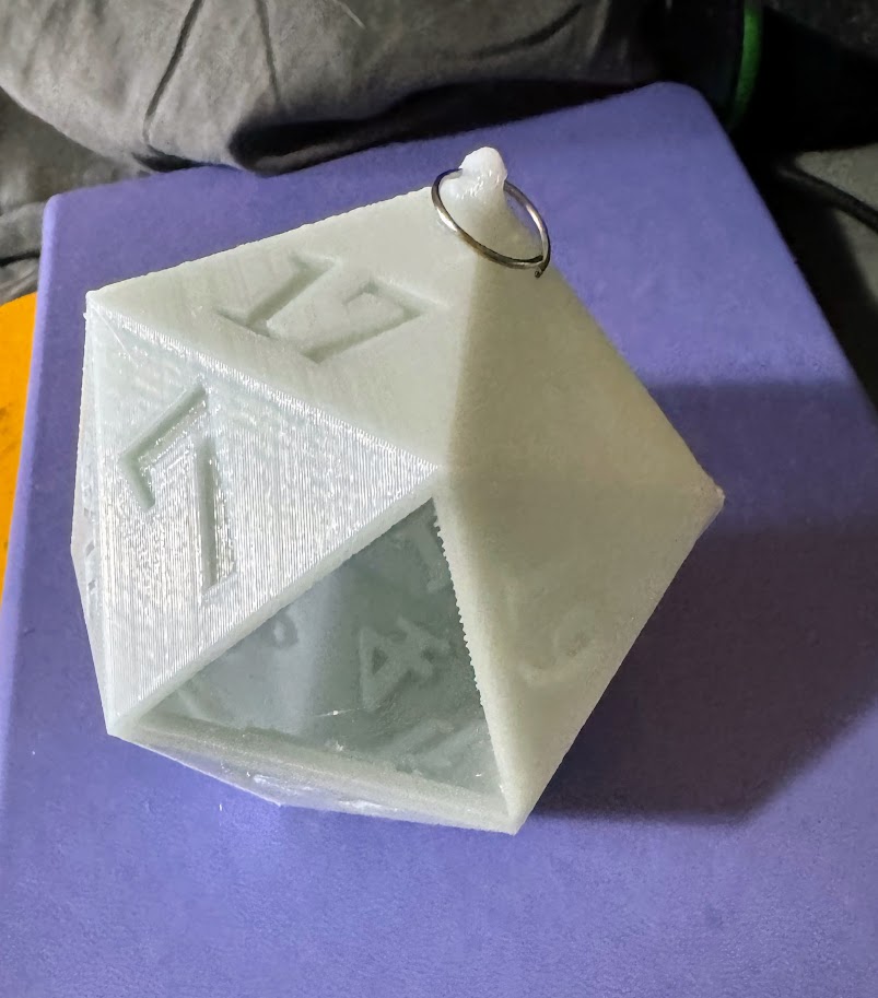 D20 Christmas Ornament Hollow Print In Place Fillable — miniatura 9