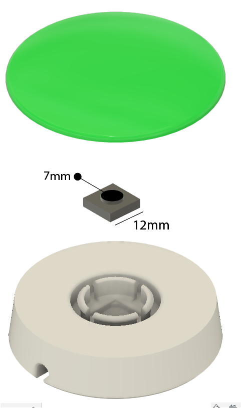 Accessible Button for 12mm Switch