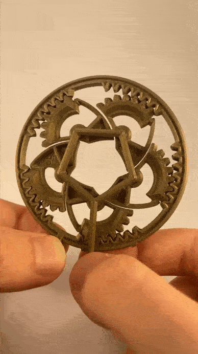 mechanical iris V3 | print in place | fidget — miniatura 2