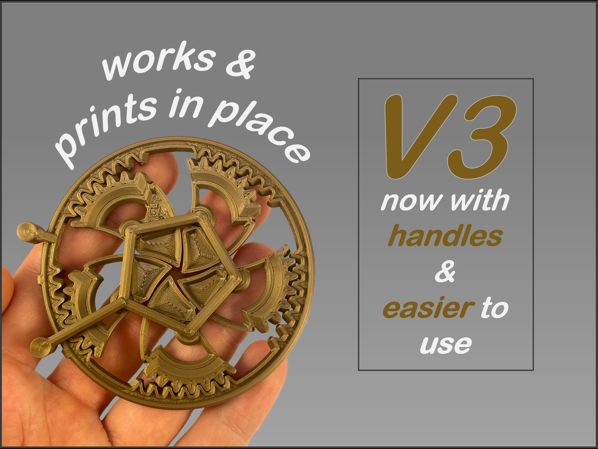 mechanical iris V3 | print in place | fidget