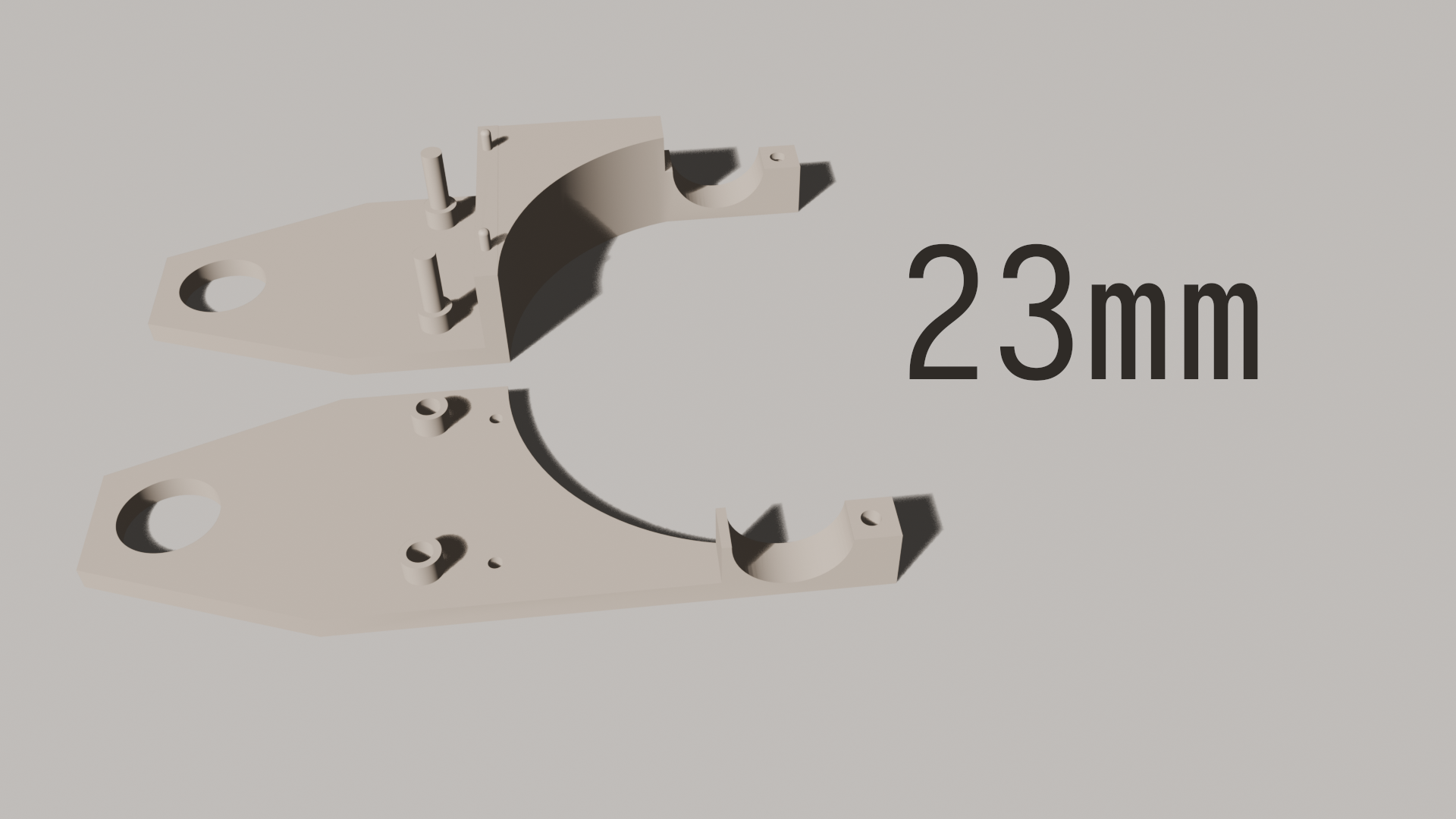 23mm carriage for fully 3d printed heat set press 3D model thumbnail