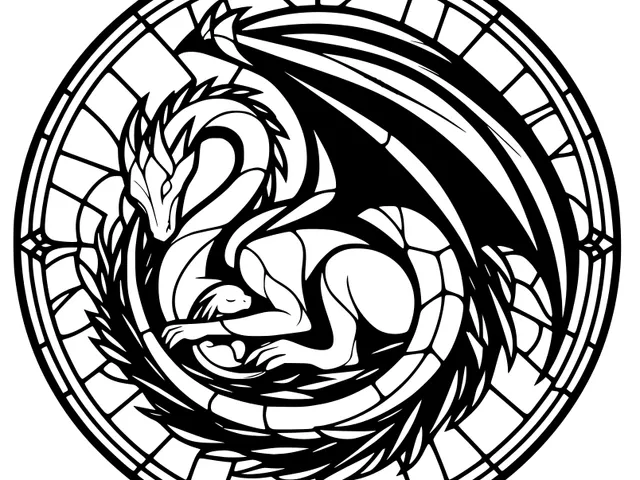 wall art / coaster: Mother dragon