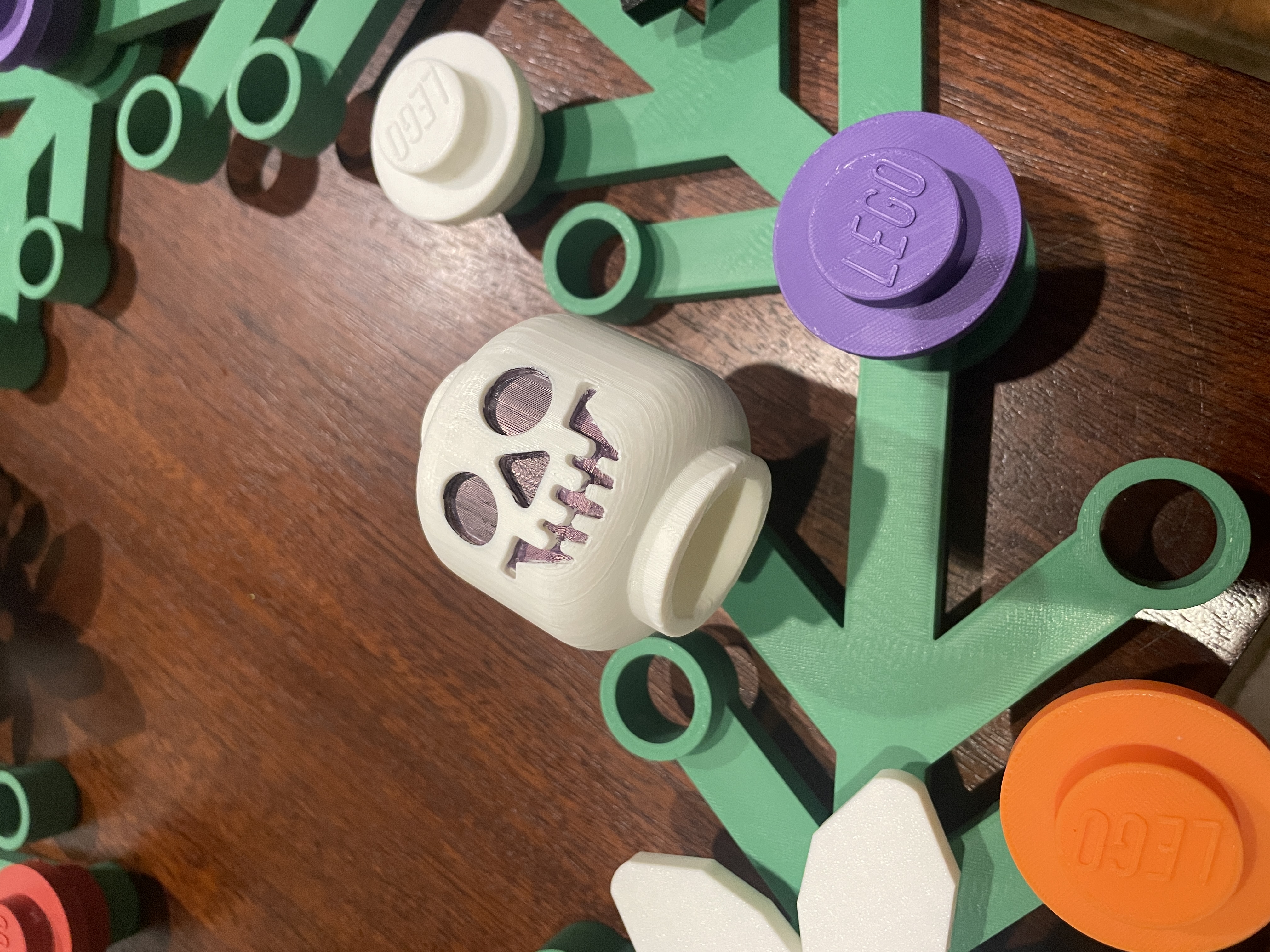 Lego wreath Halloween skull