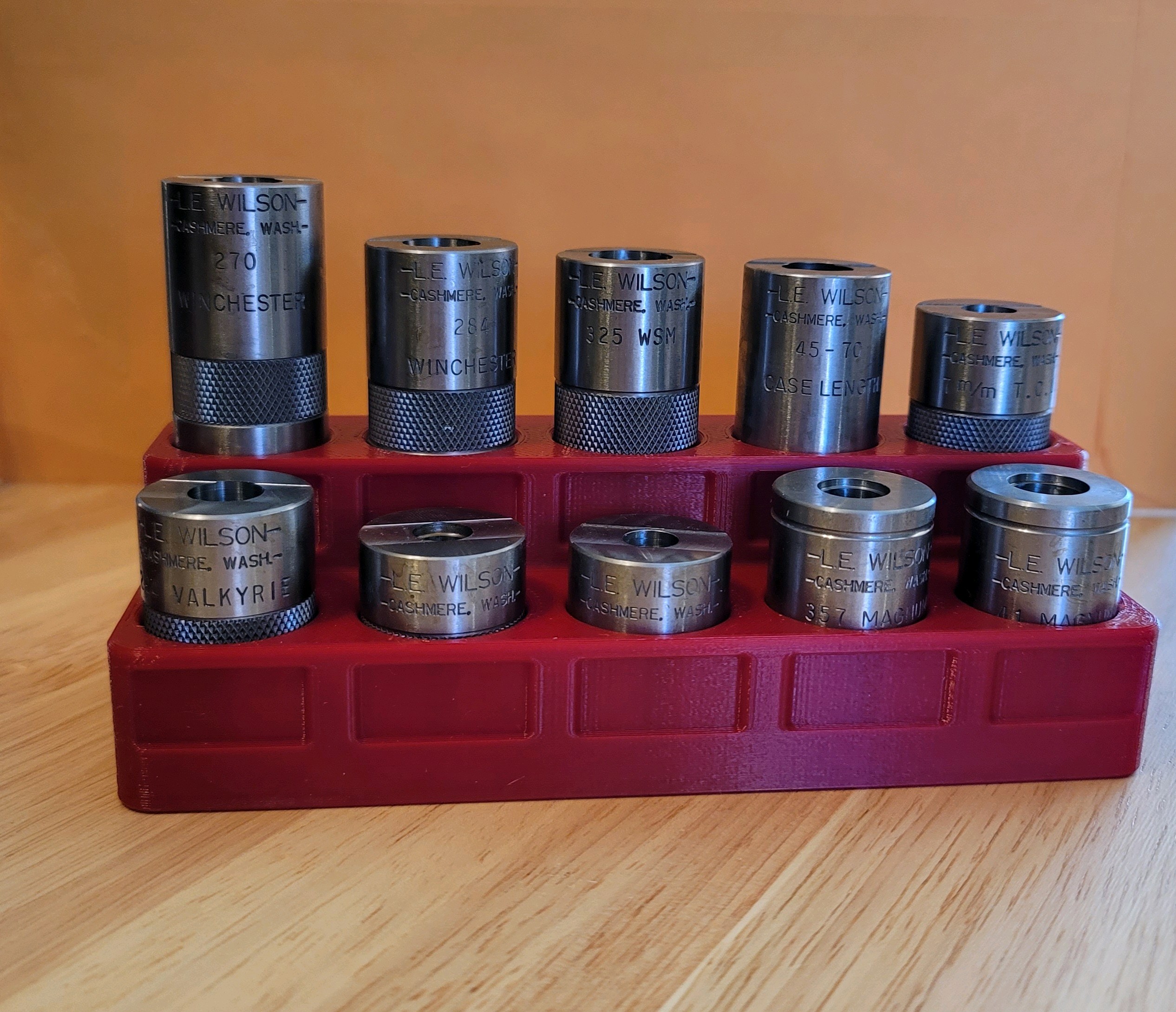 Case Gage Storage Rack for L.E. Wilson Gauges Bench Top Holder