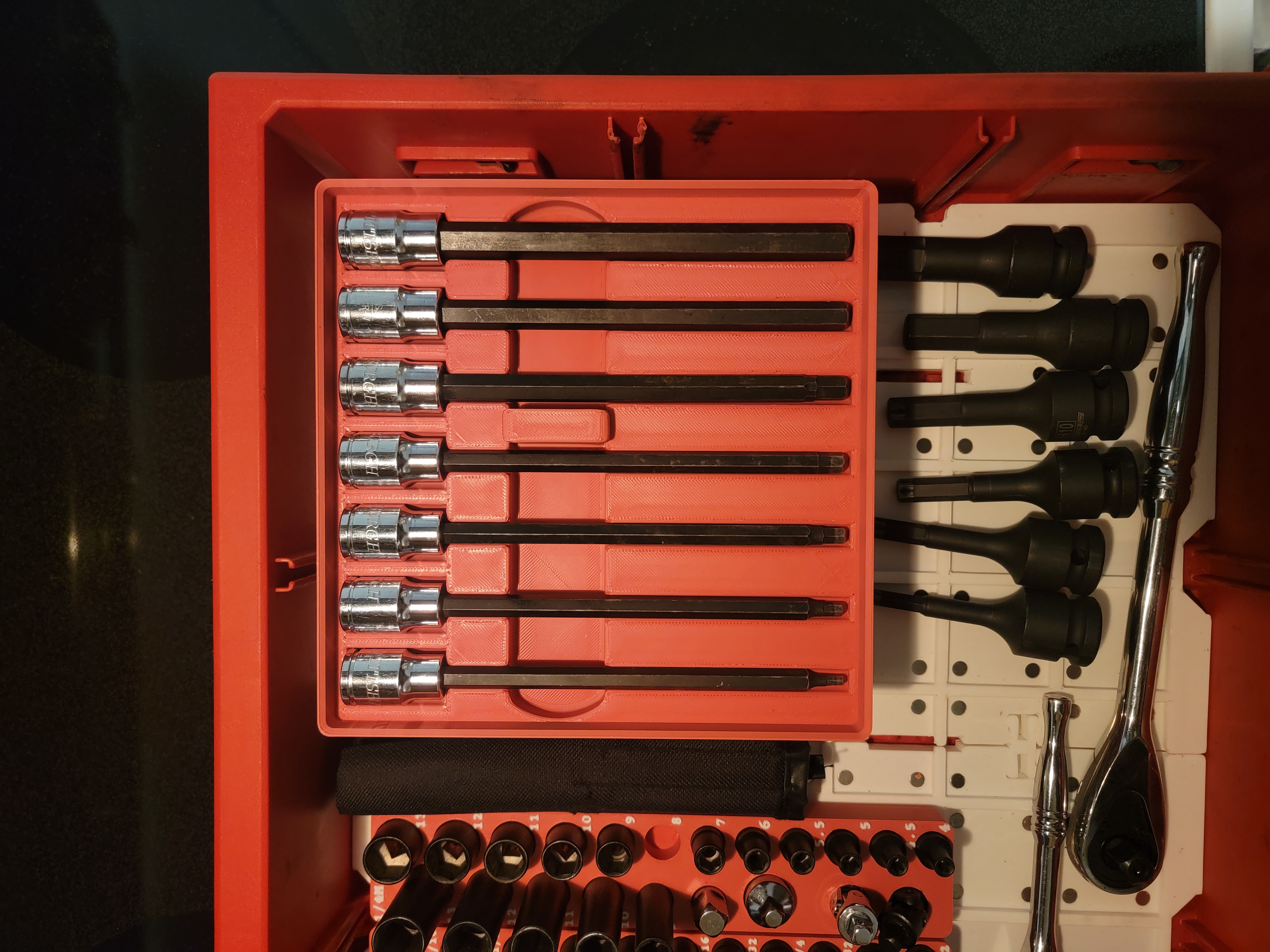 Harbor Freight long hex drive gridfinity tray