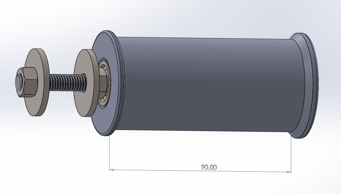 Bearing Run Filament Roller (Internal, Wall Mounted)