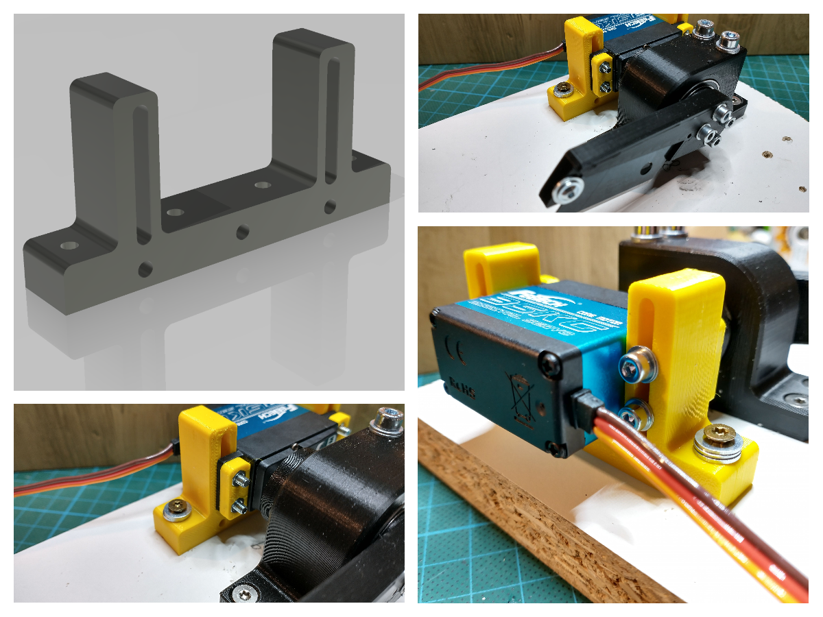 Universal servo mounting bracket by JGW Download free STL model