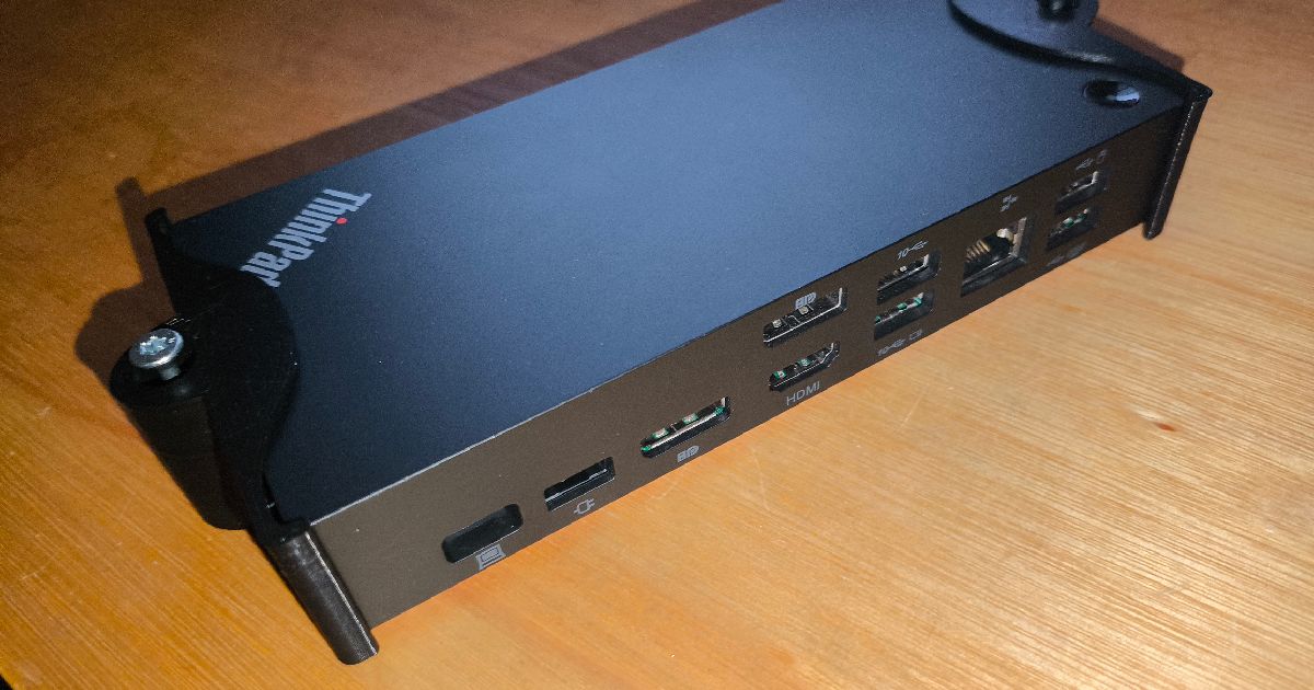 Lenovo ThinkPad Universal USB-C Dock v1/v2 mount - Easy remove by ...