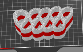 Three color ribbon candy