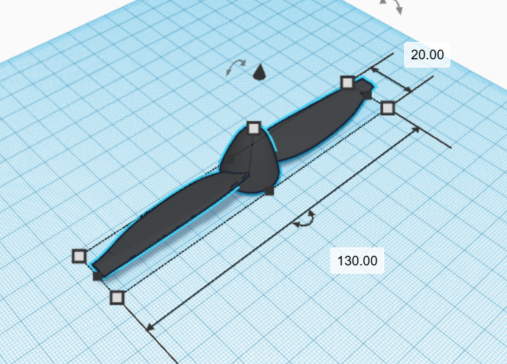 Two Bladed Propeller Snap Fit