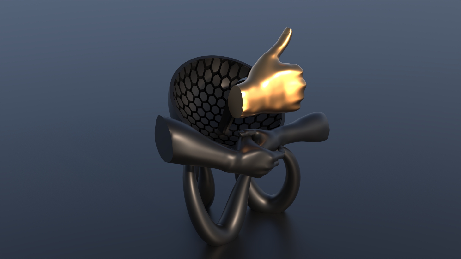 2024 3DPI Awards trophy 3 (Thumbs up)