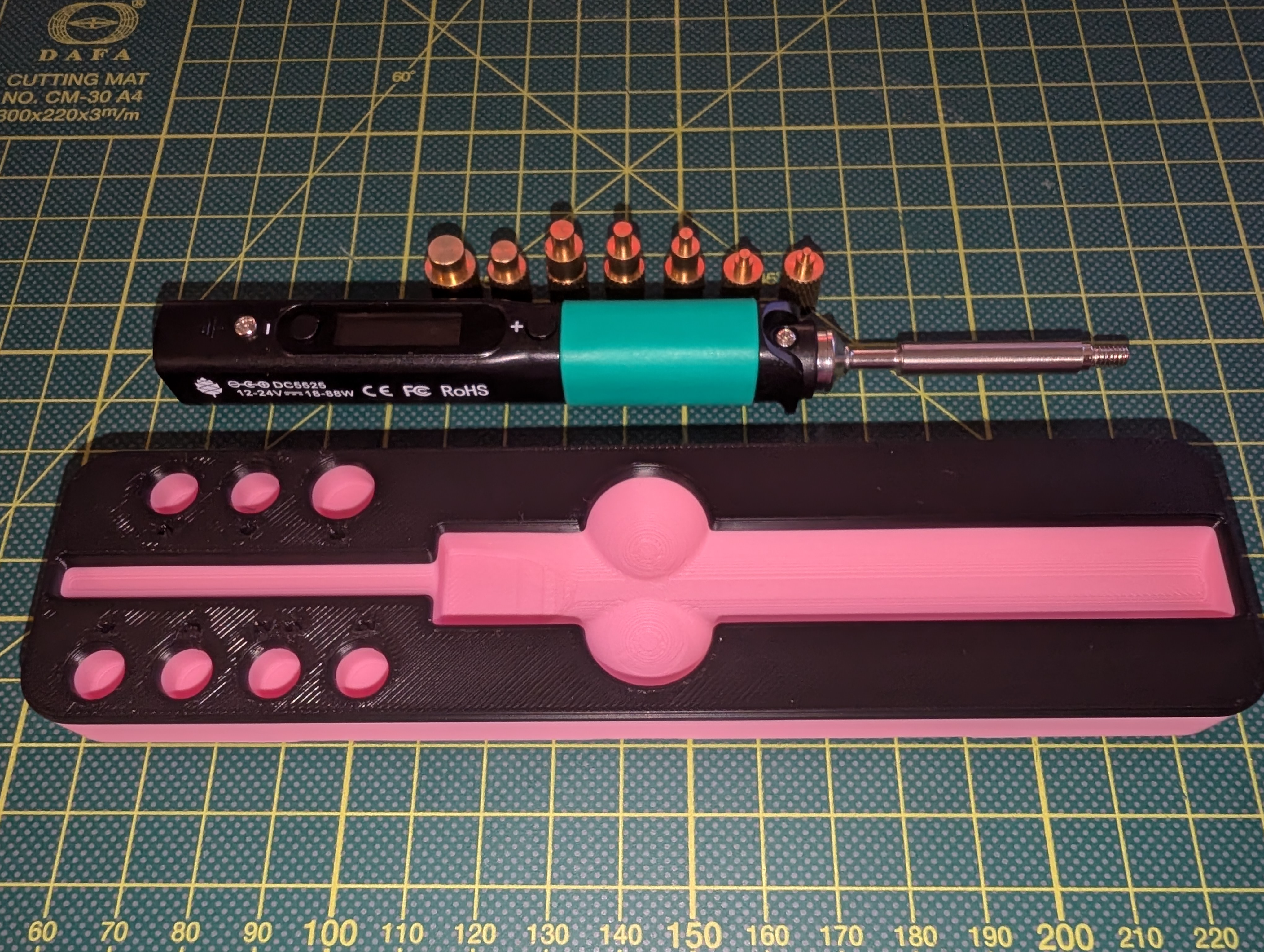 Gridfinity Pinecil 1x4 Holder — miniatura 3