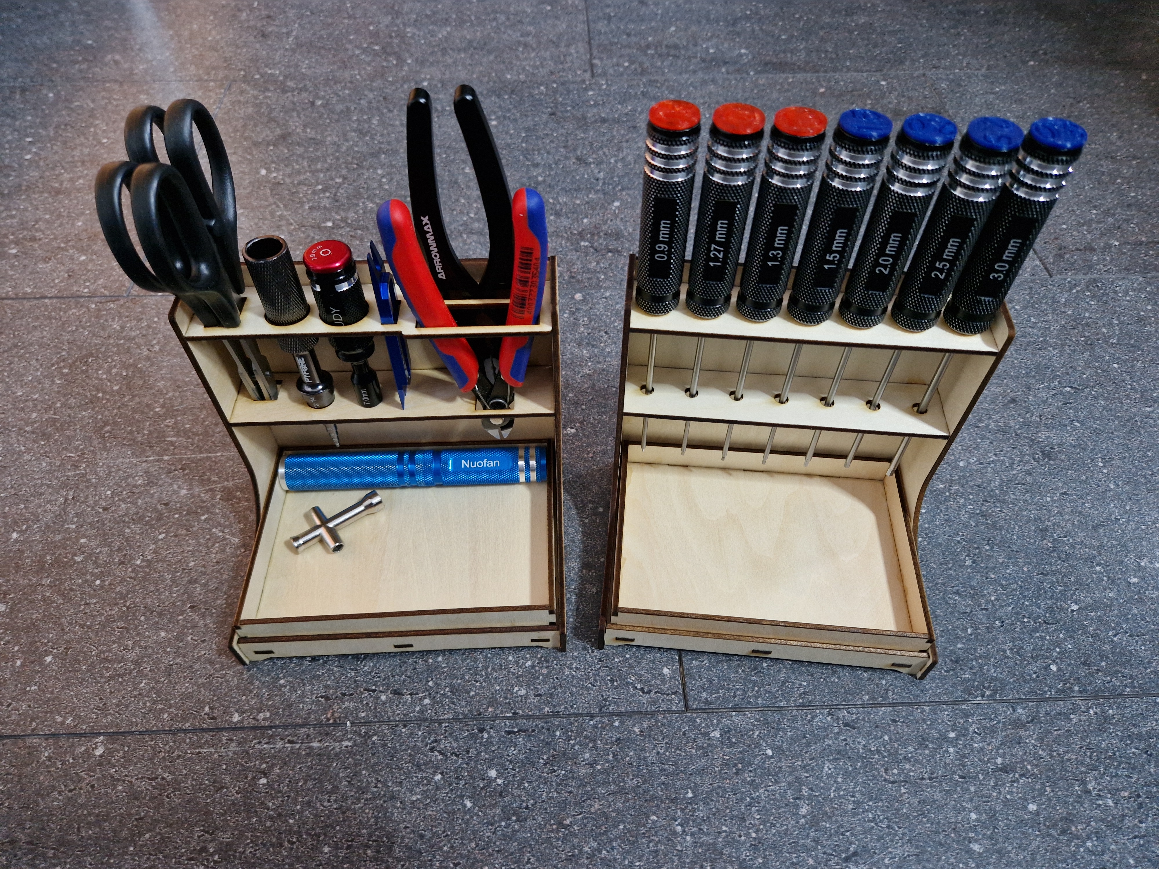 Mini tool rack / holder for RC tools - Halter für RC-Werkzeug