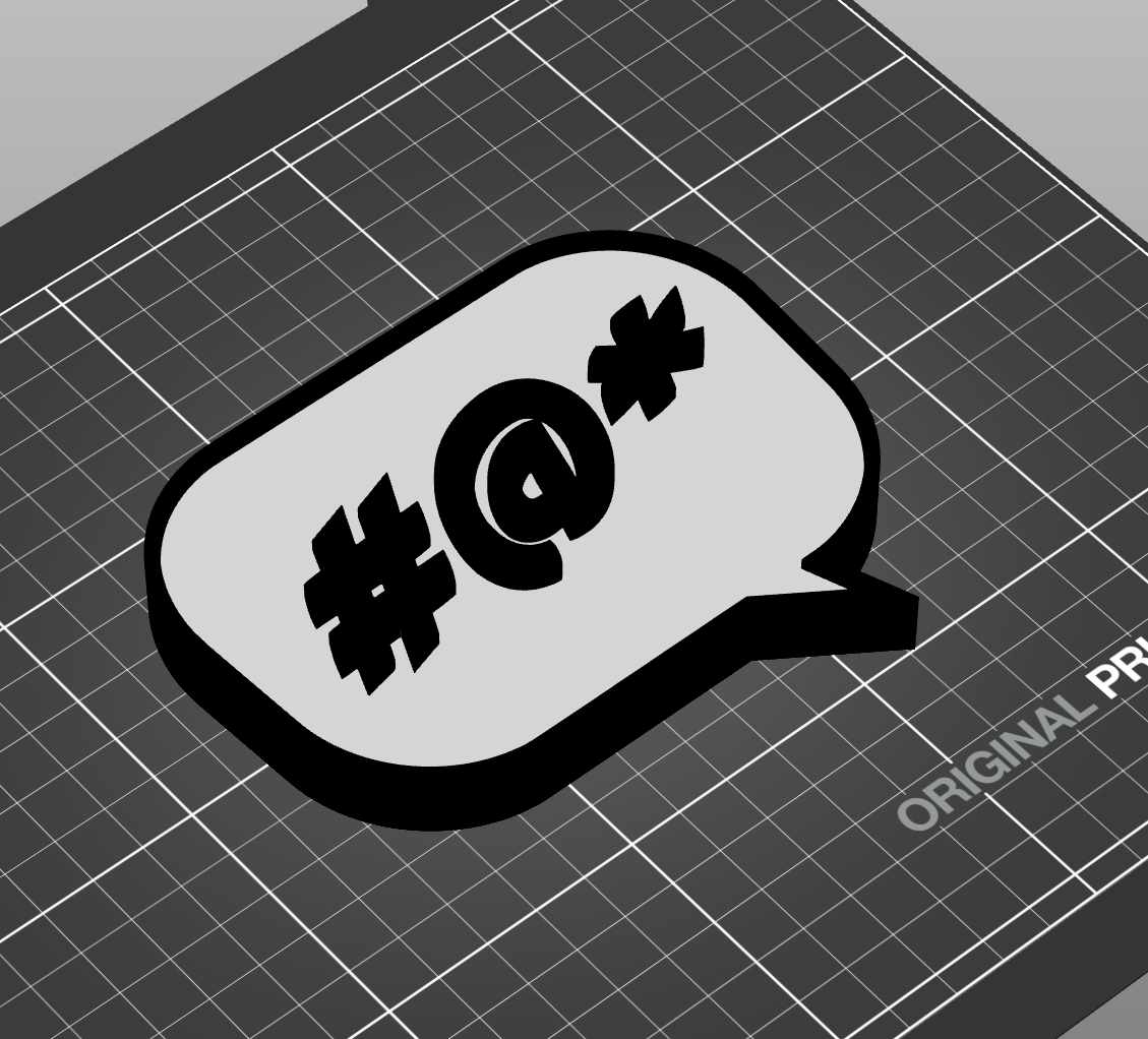 Text bubble fridge magnet