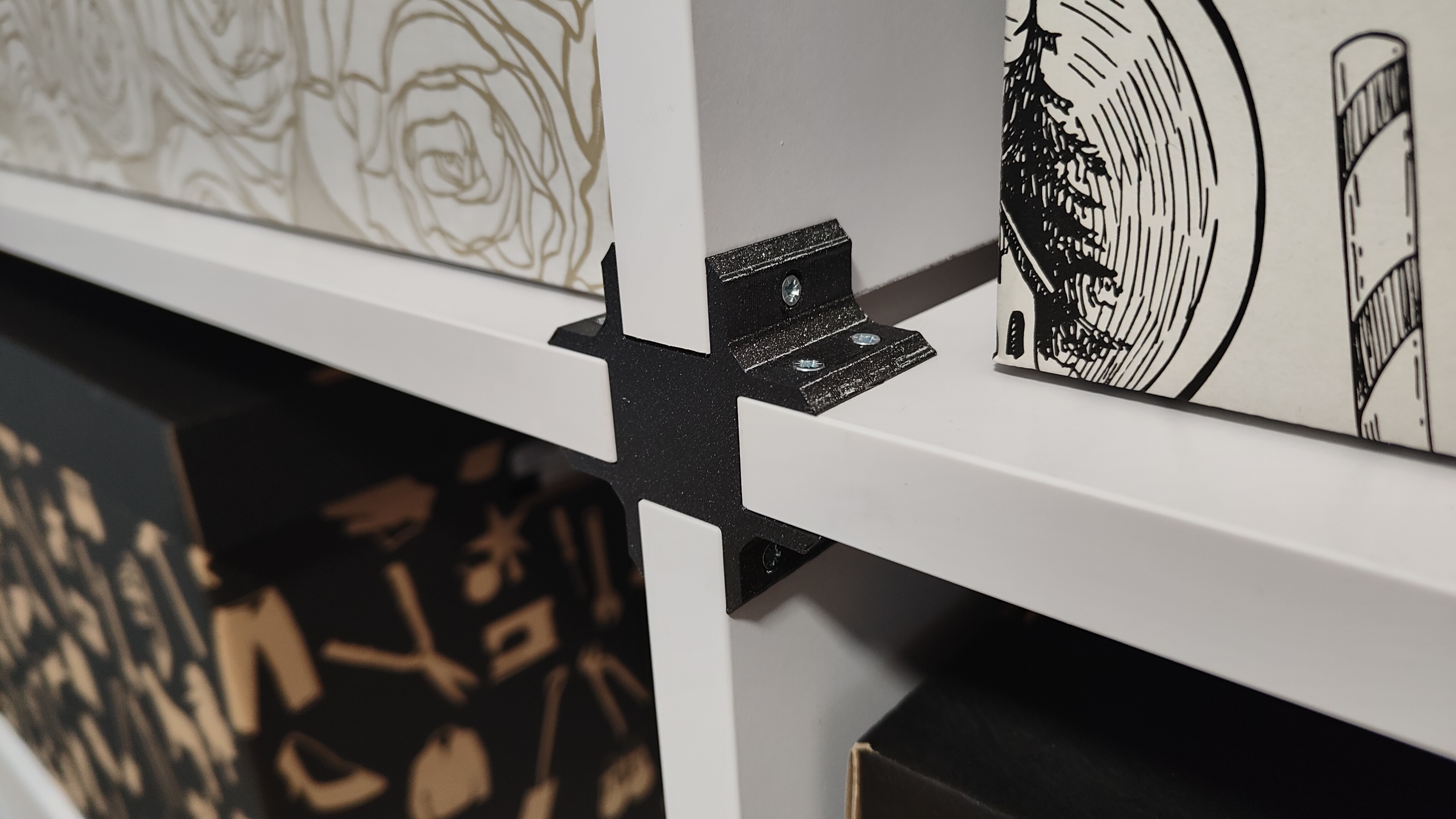 Connectors for a furniture shelves