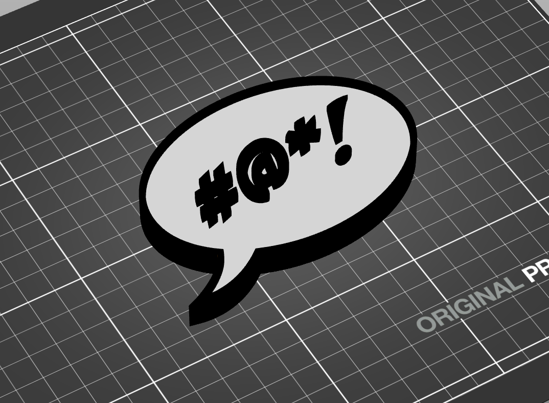 Talk bubble fridge magnet 3