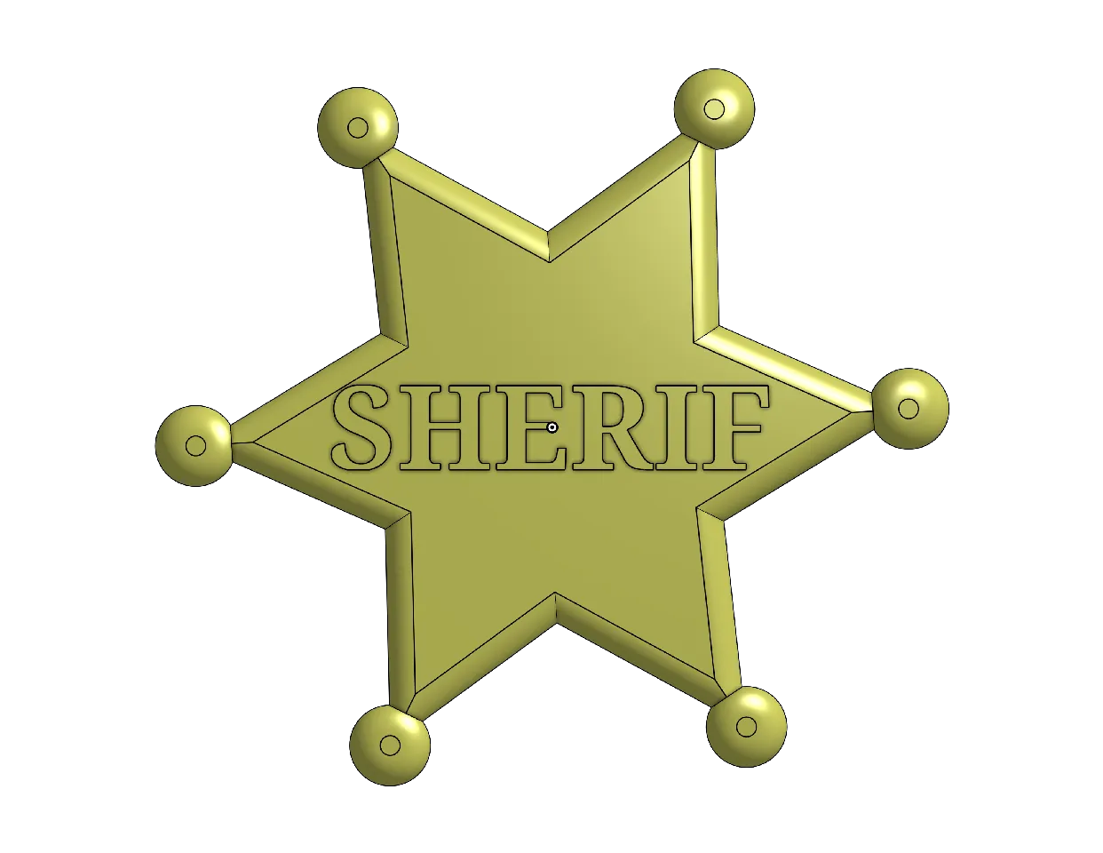 sheriff star by Gaven Ross | Download free STL model | Printables.com
