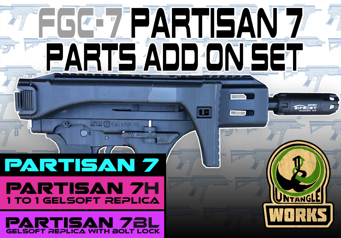 partisan-7 BL, H, SF, parts add on set