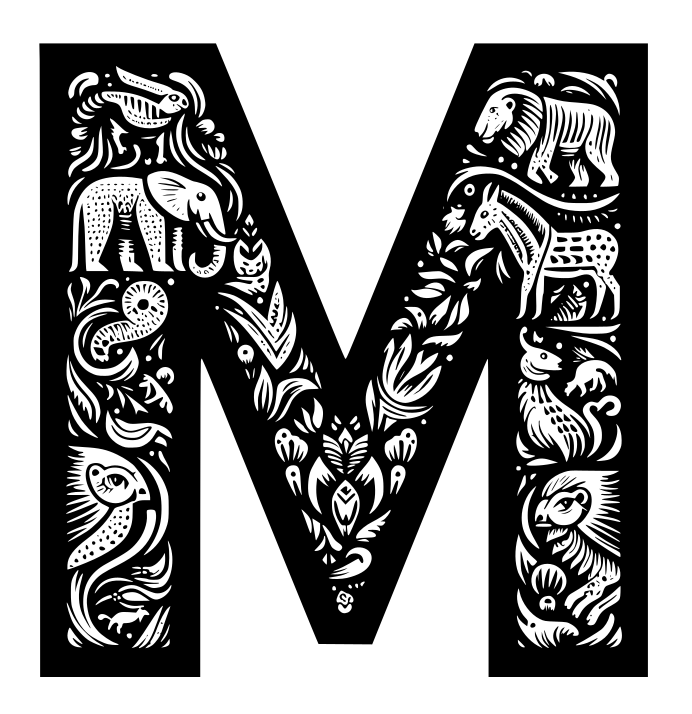 Crazy alphabet: Letter M