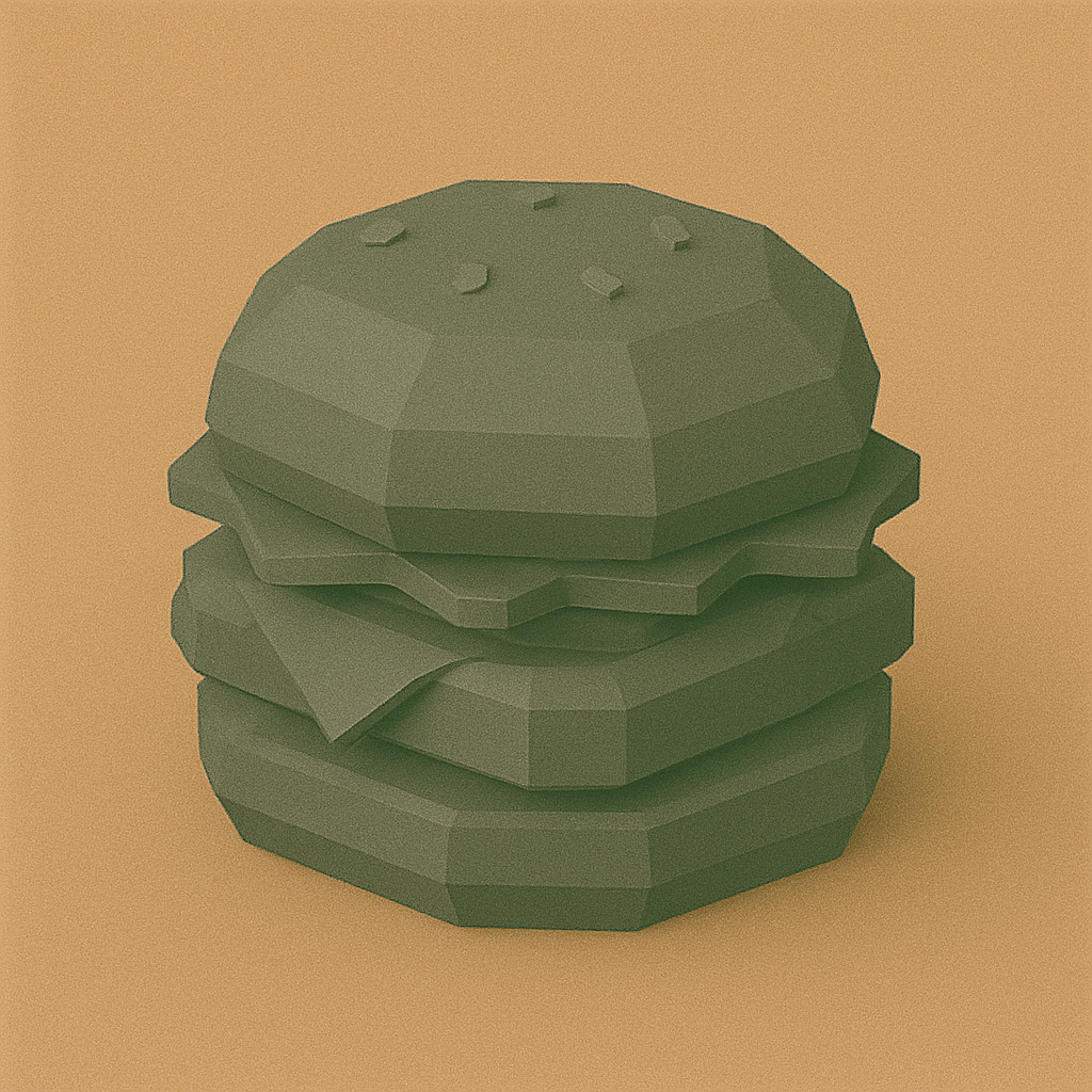 Low Poly Burger