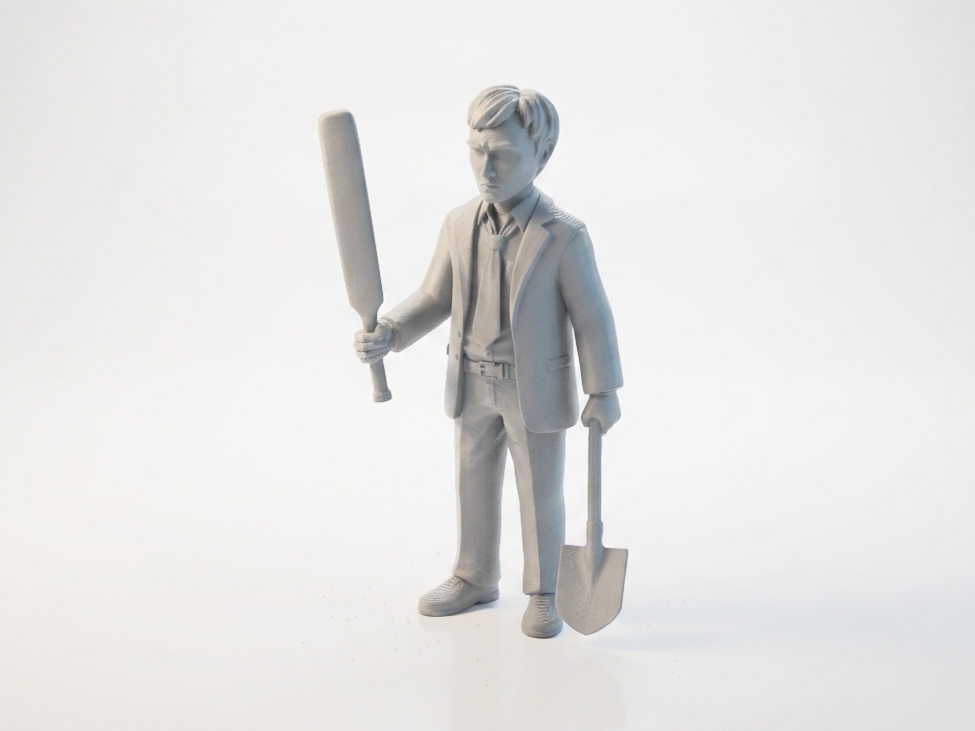 Bat and Shovel Man Figure Collectible 3D Printable