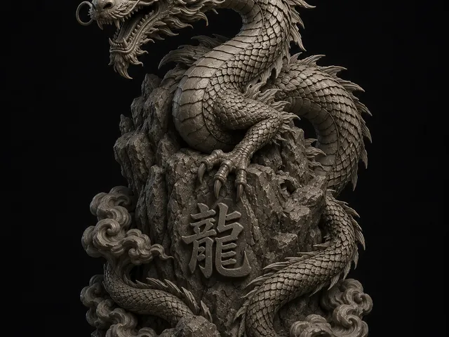 Dragón Oriental del Poder – Estatua de Fantasía