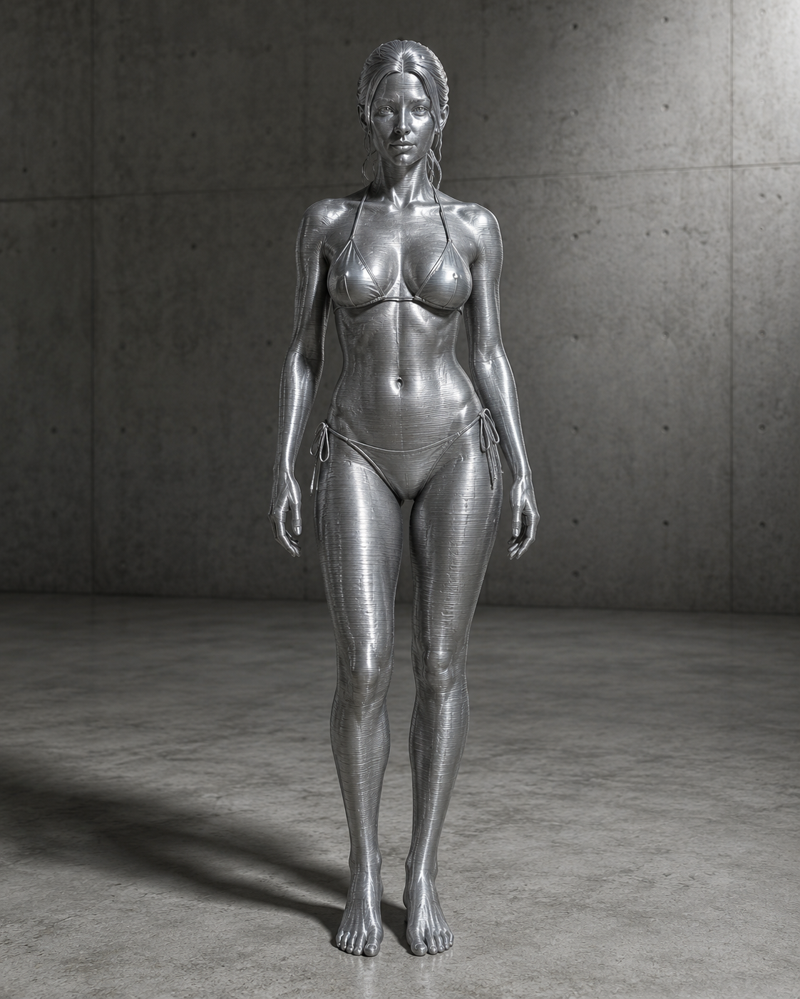 Statue in industrieller Umgebung - Statue in industrial surroundings