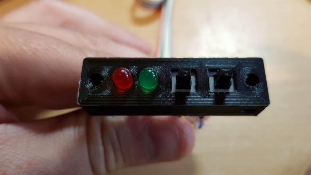 Miniatura 2 do modelo 3D PC / Mining Rig Power Reset Button & LED holder