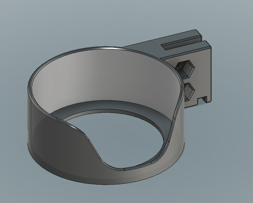 Parametric Bottle Holders - IKEA SKADIS - SIDE version - Fusion360