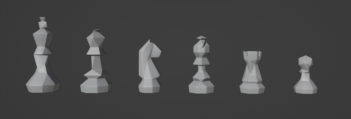 Miniatura 2 do modelo 3D Triangular chess pieces