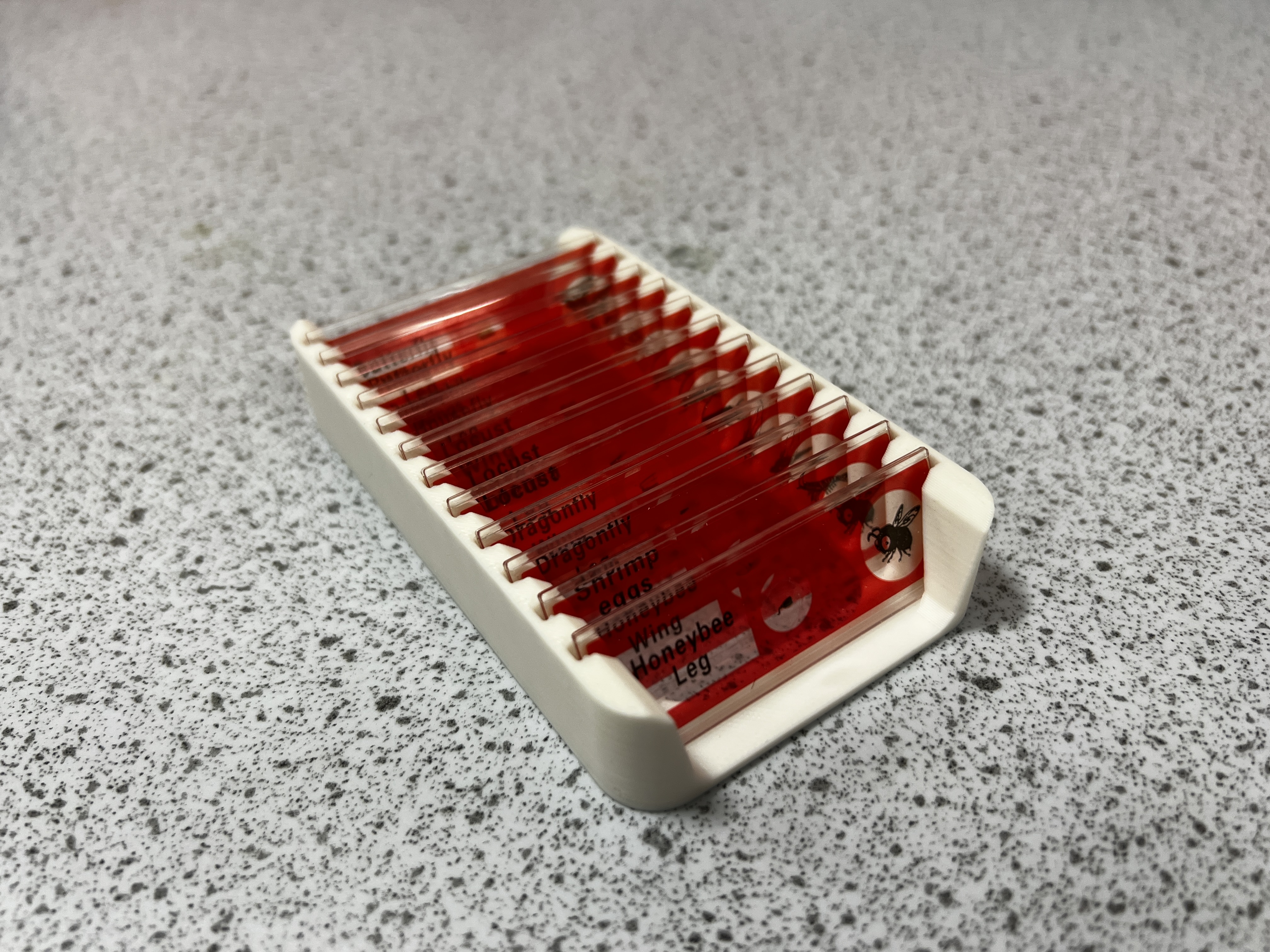 Microscope slide holder for Gratnells trays