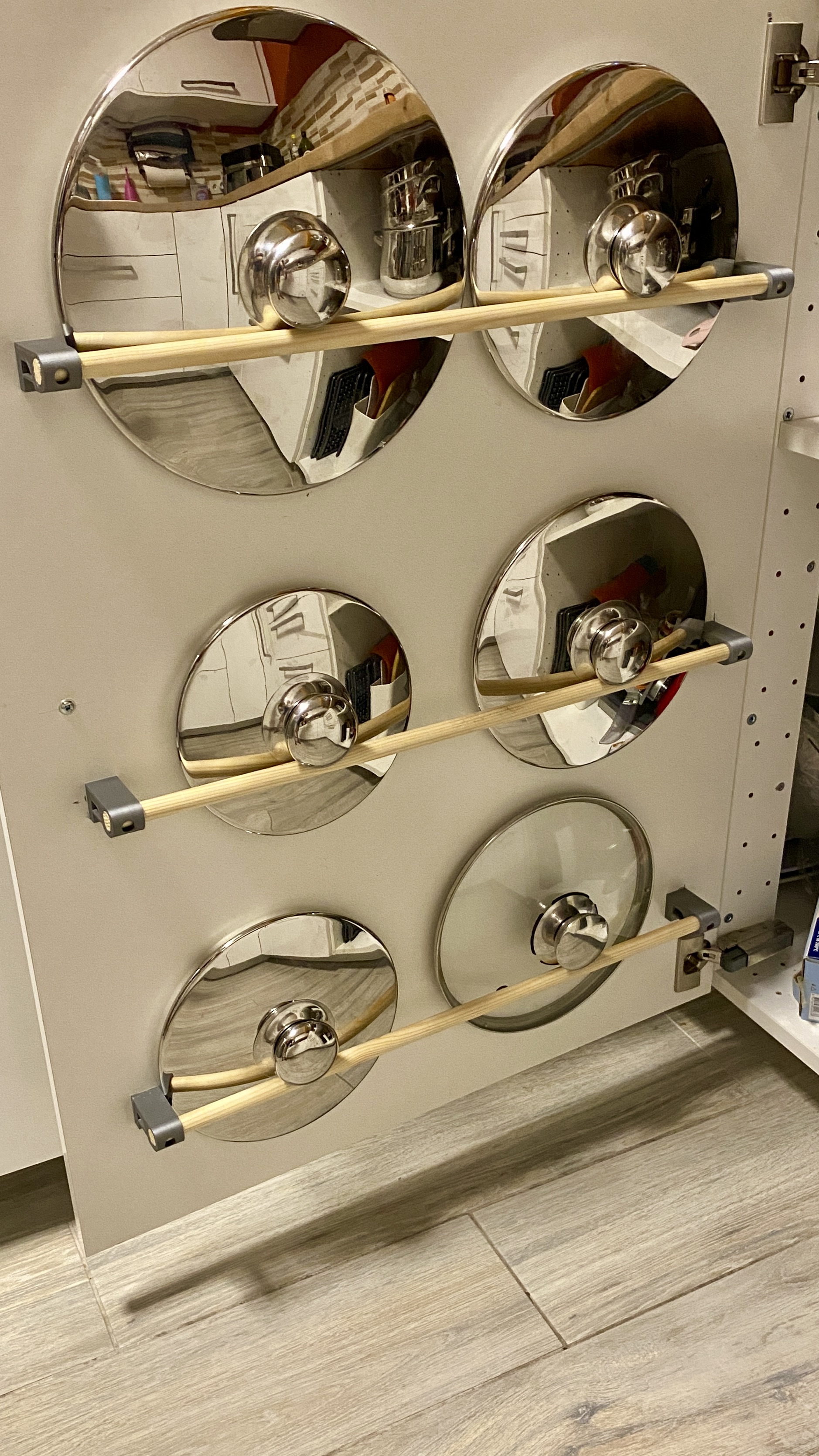 Holder for pot lids - Ikea Metod + update