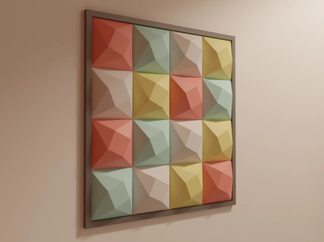 Polygons low-poly wall poster