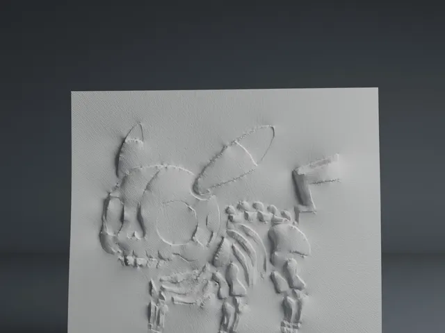 Pikachu Pokemon Fossil Wall Art