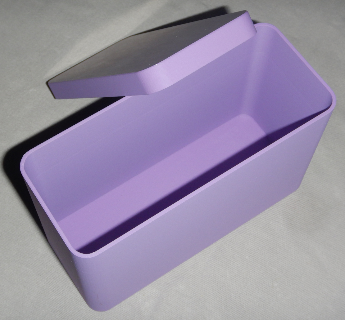 Schachtel mit Deckel, Box with lid; 150mm x 65mm, Höhen / heights 40 mm - 150 mm