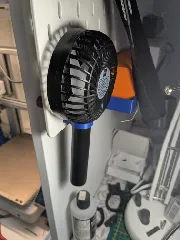 IKEA Skadis holder for handheld USB Fan