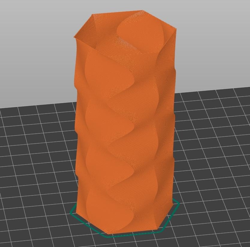 Miniatura 2 do modelo 3D Hexagonal container in vasa mode