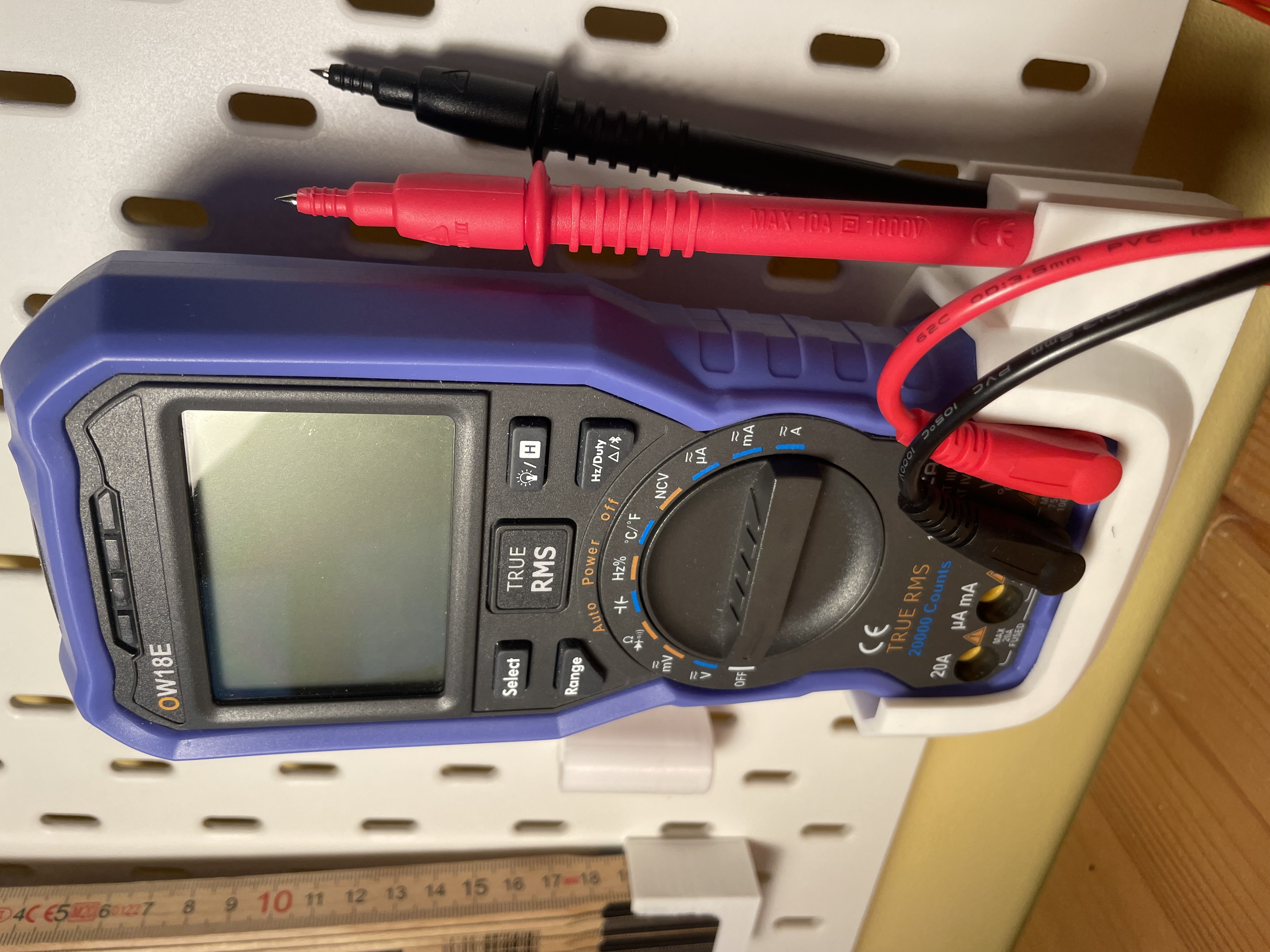 OW18E Multimeter IKEA Skadis mount