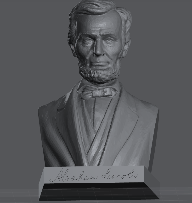 Abe Lincoln Bust, Signature Edition 3D model thumbnail
