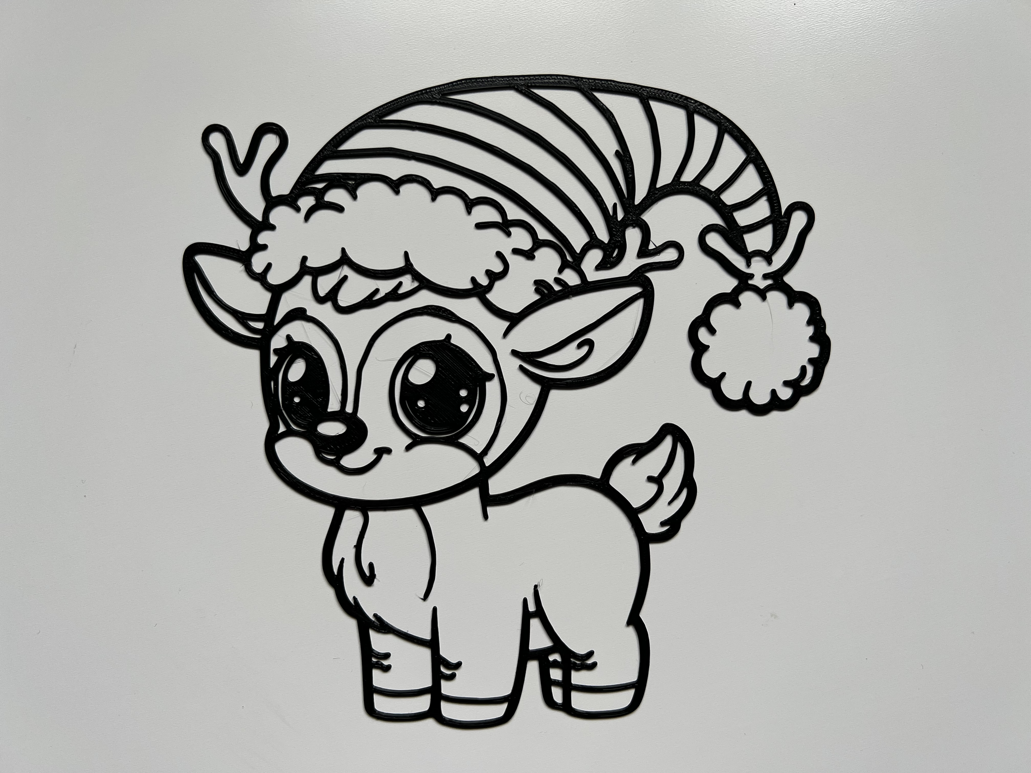 Christmas Cute Animal Wall Art #2