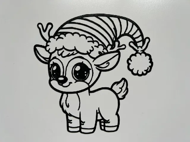 Christmas Cute Animal Wall Art #2