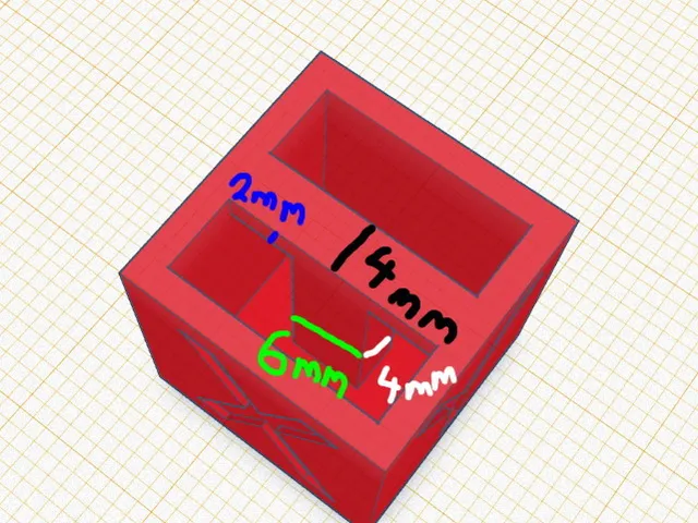 Calibration Cube XY 20mm - 2mm Wall