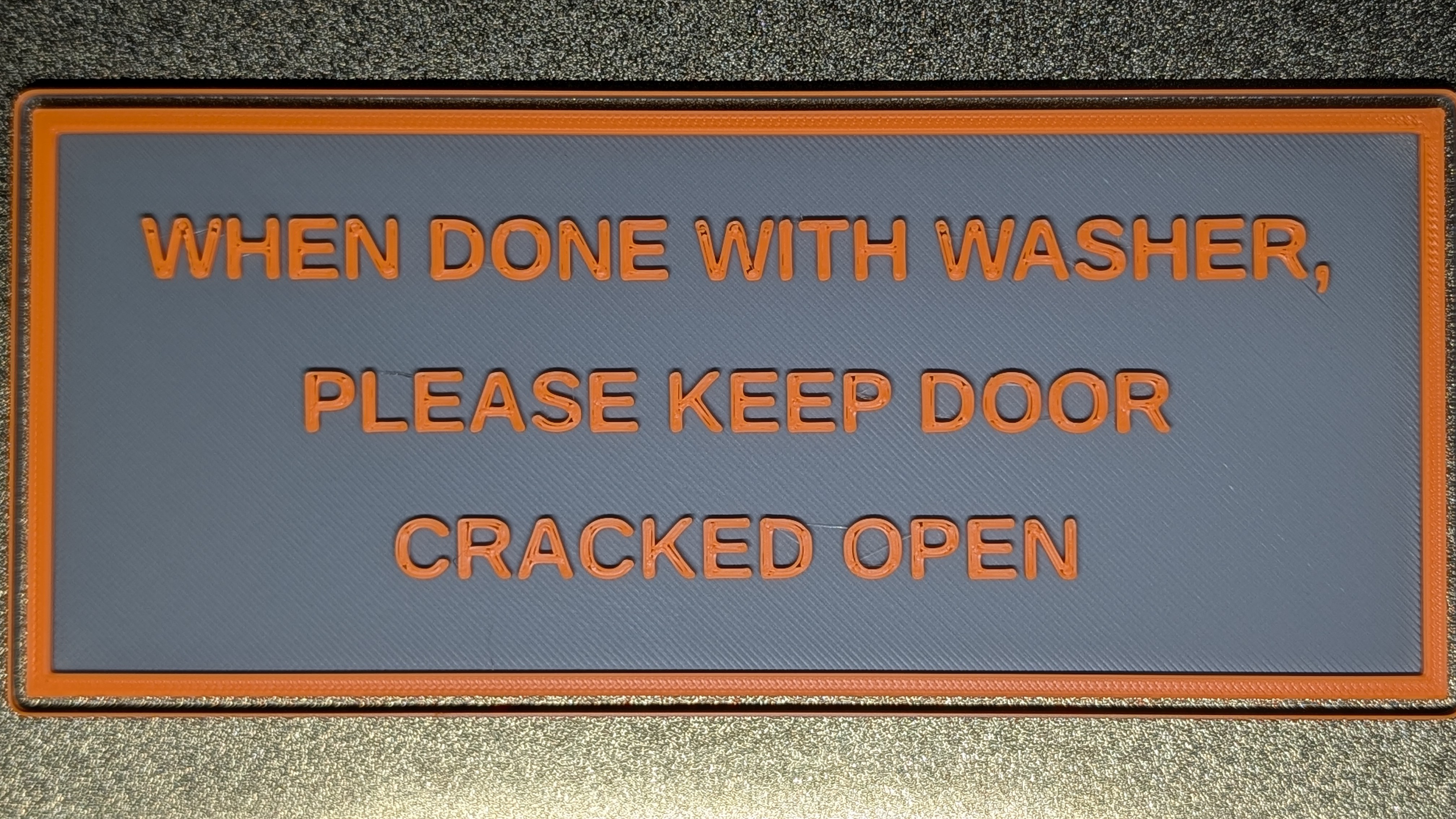 Washer Sign