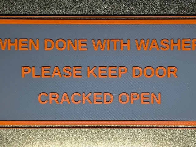 Washer Sign
