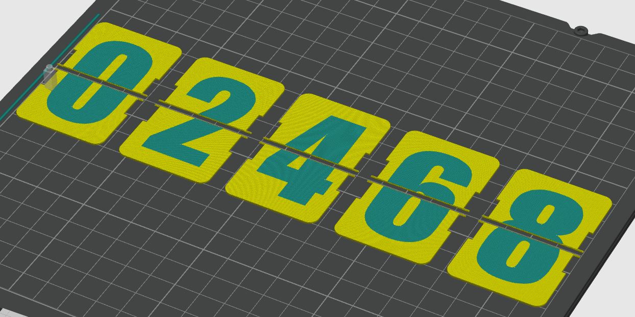 Multicolor card+digits