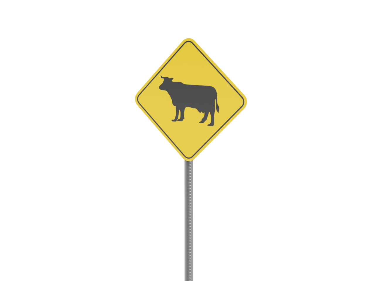 Scale Cattle Crossing Sign