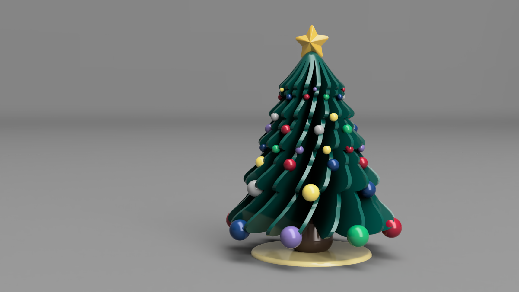 Miniatura 3 do modelo 3D Christmas Tree with Base